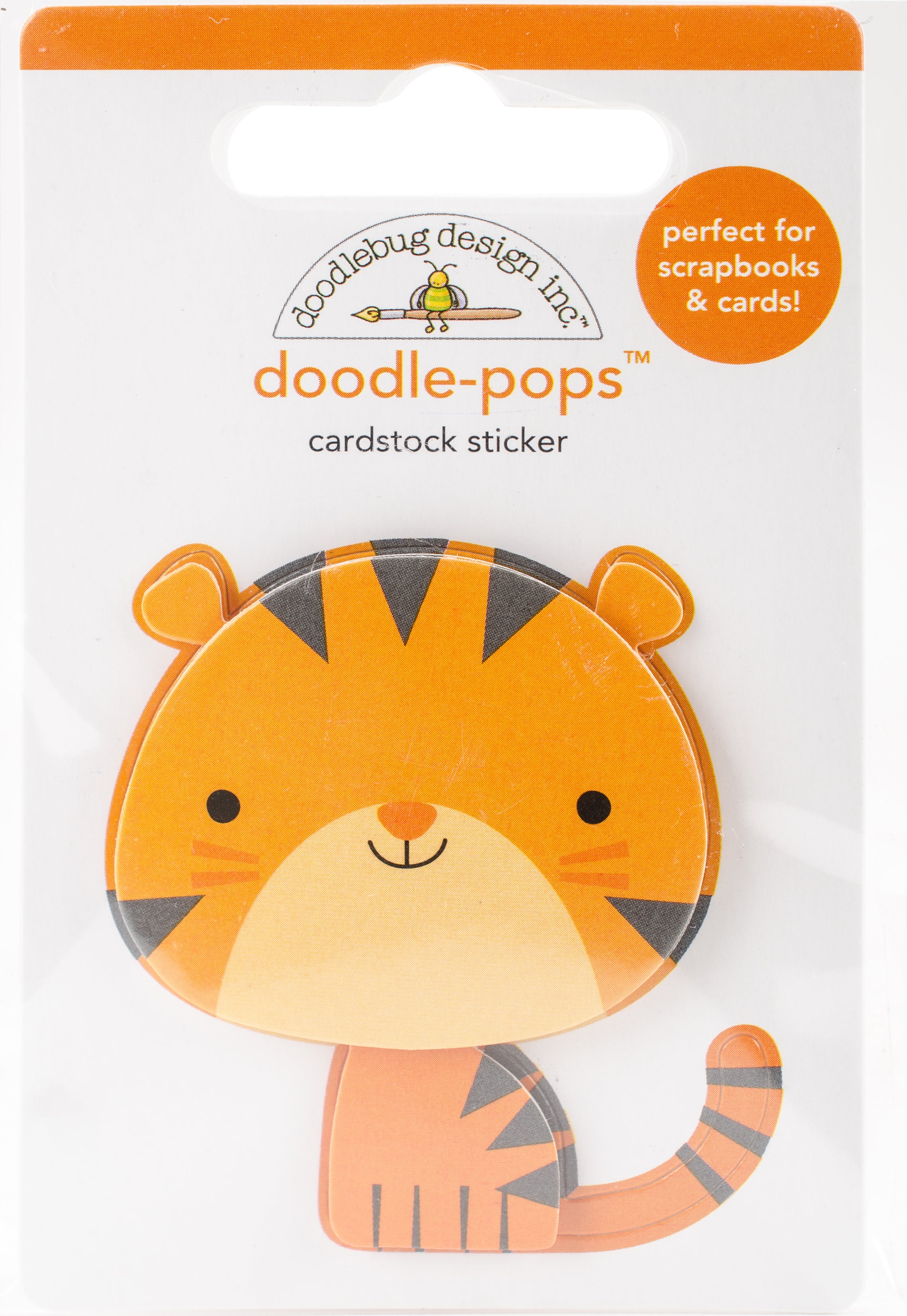 Doodlebug Doodle-Pops 3D Stickers - At The Zoo Tommy Tiger