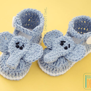 Jeffery Elephant Baby Booties