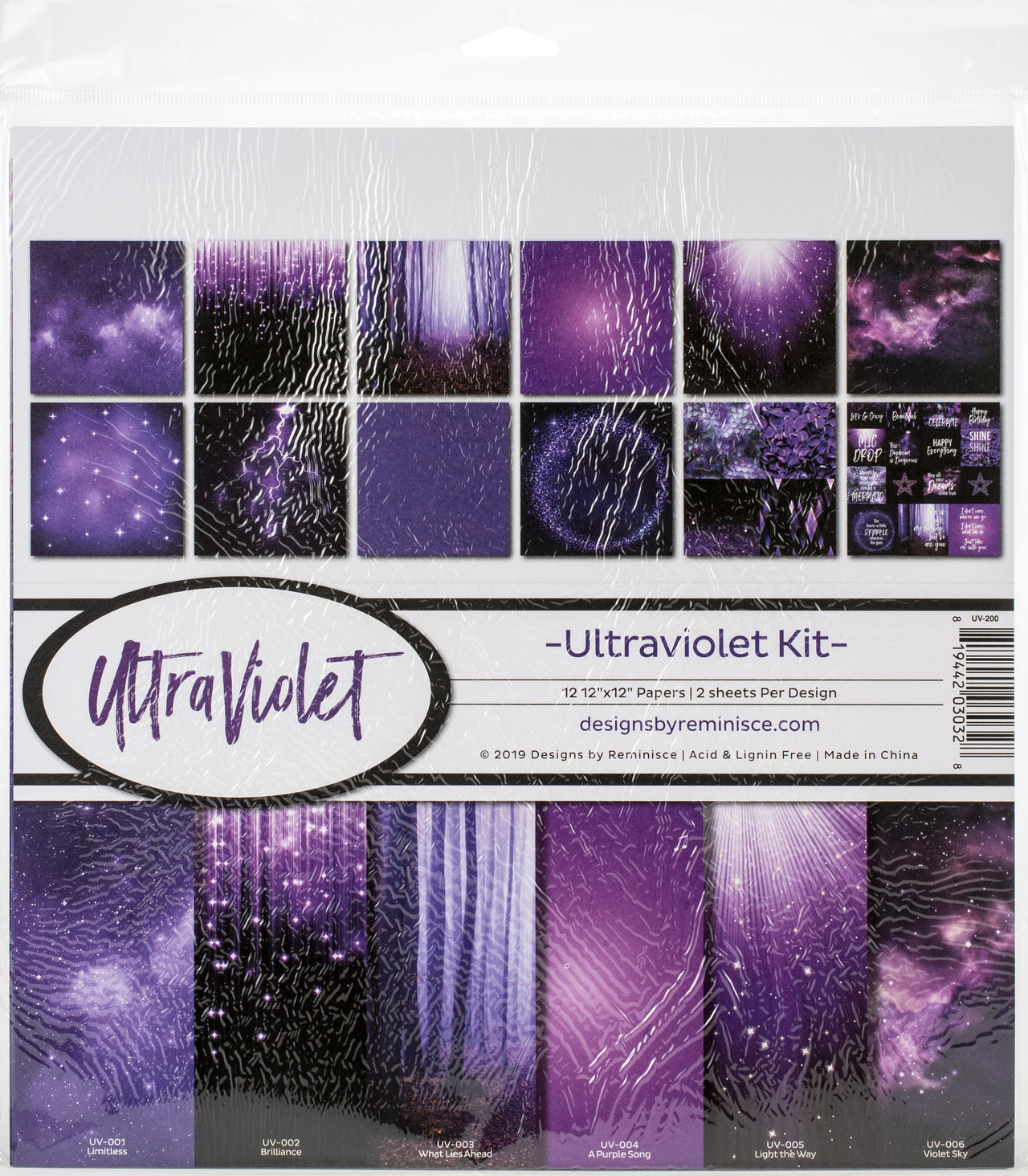 Reminisce Collection Kit 12"X12" - Ultraviolet