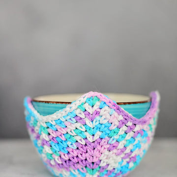 Moss-Stitch Soup Bowl Cozy