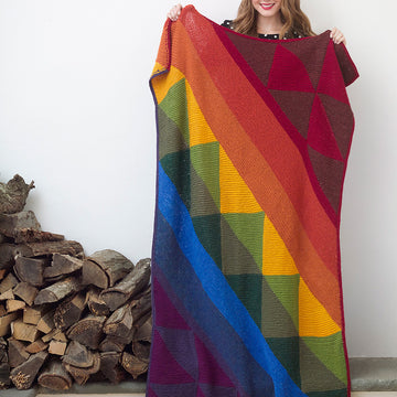 Shaded Colors Afghan in Lion Brand Wool-Ease - L32310