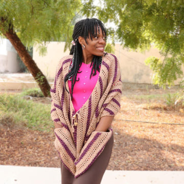 Square in a Wrap Pocket Shawl