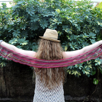 Sunrise at the Beach Drop-Stitch Scarf