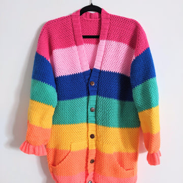 Oversized rainbow cardigan