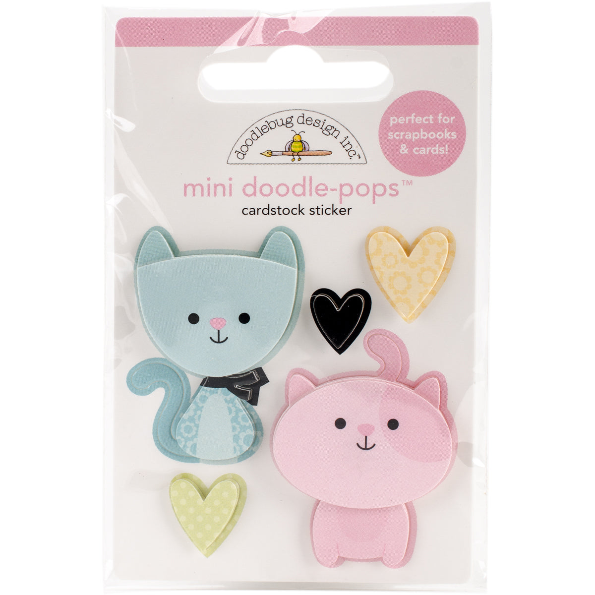 Doodlebug Doodle-Pops 3D Stickers - Bitty Kitties