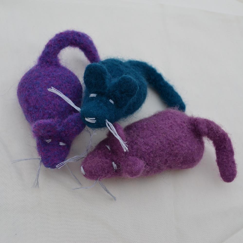 Felted Mouse Cat Toy