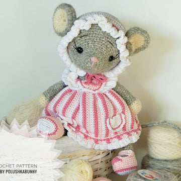 Doll Clothes, Crochet Pattern - Outfit Easter Mouse