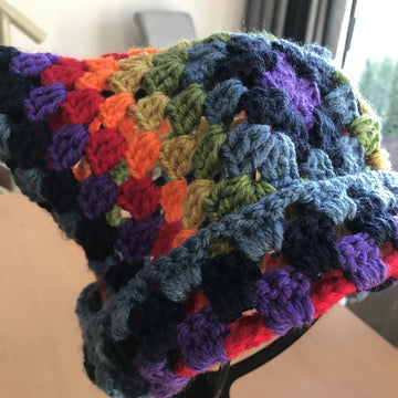 Granny Square Cat Ear Beanie