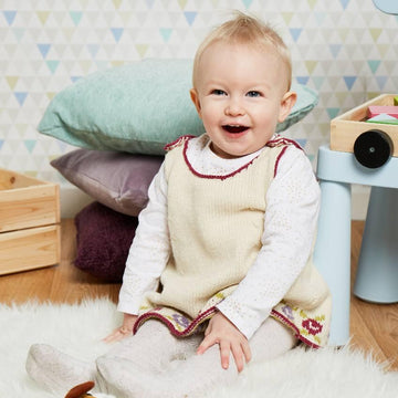 Baby Flora Christmas Dress, Cardigan and Beanie Age 0 -2yrs
