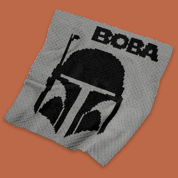 Crochet Pattern C2C Star Wars Boba Fett Blanket Mandalorian Graphgan