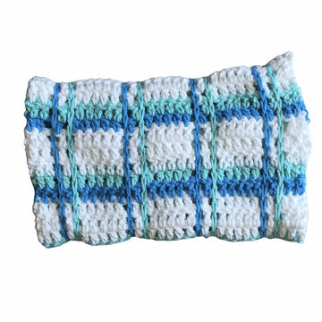 Crochet Tartan Plaid Hand Towel/Wash Cloth