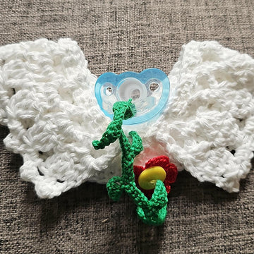 Flower Pacifier Holder Collar