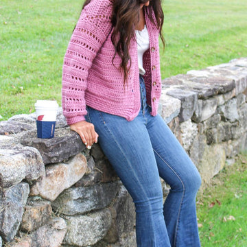 Pink Wine Cardigan