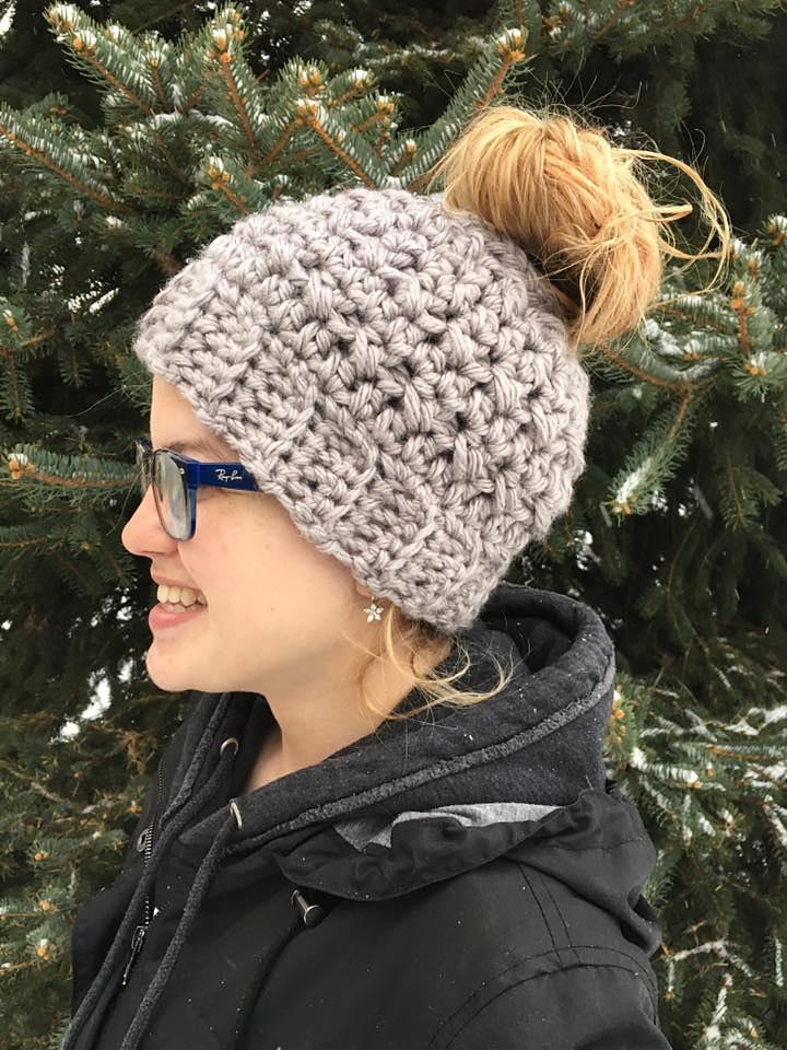 Messy Bun Ponytail Hat