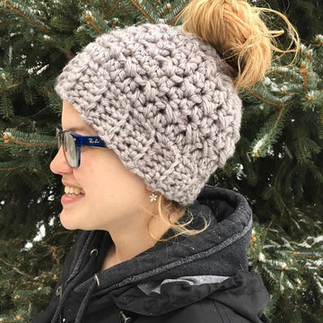 Messy Bun Ponytail Hat