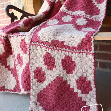 Cute Paw Print C2C Blanket