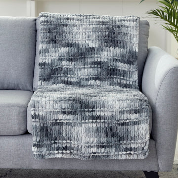 Spaced Garter Ridge Blanket in Bernat Alize Blanket-EZ - Downloadable PDF