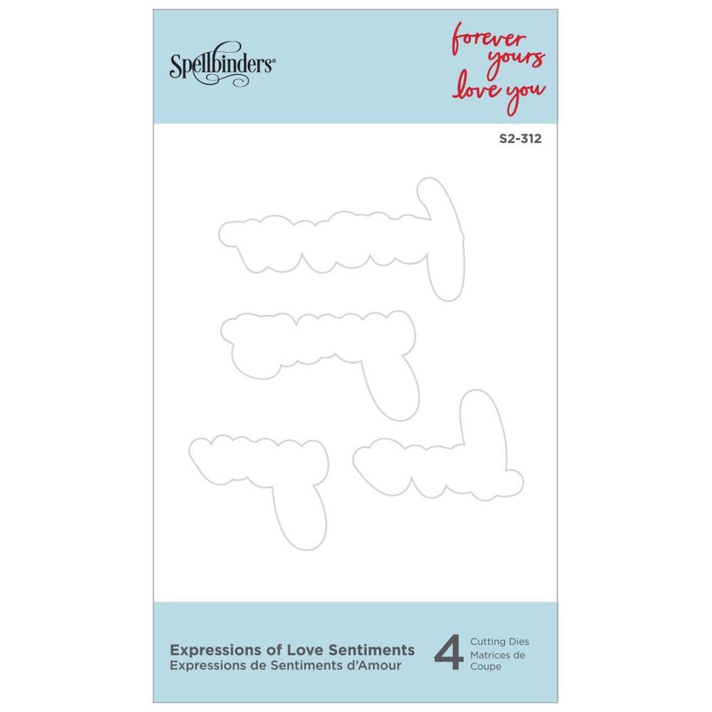Spellbinders Expressions Of Love Etched Dies - Sentiments
