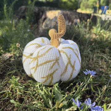 Crochet Pumpkin with glitter