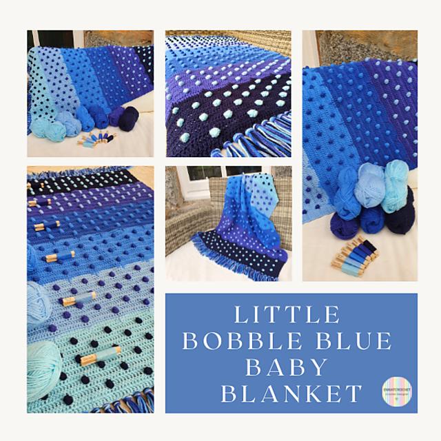 Little Bobble Blue Blanket