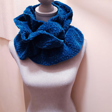 Faux Fur Cowl- Peacock
