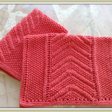 Eyelet Seed Chevron Reversible Knit Towel