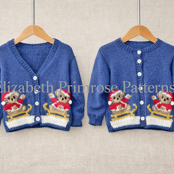 Sleigh Ride Teddies Cardigan P163