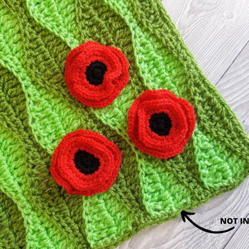 Bundle of 3 Remembrance Poppy Flowers Crochet Patterns