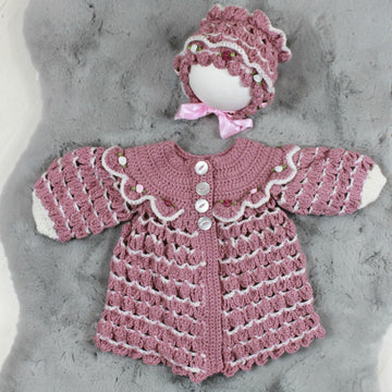 Rose Blossom Matinee Baby Crochet Pattern #111