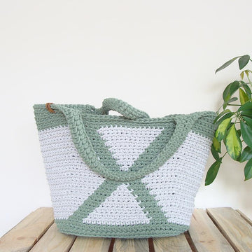 Geometric Basket Bag