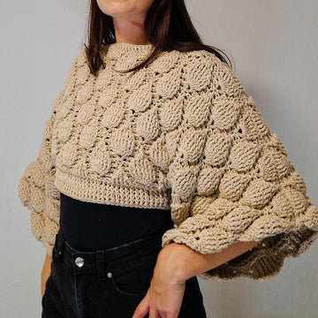 Figs Crochet Oversized Crop Sweater