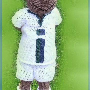 Soccer Player Simmon amigurumi doll