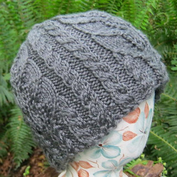 Twin Leaves & Cables Cap