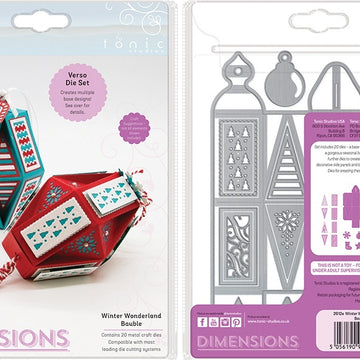 Tonic Studios Verso Dimensions Dies 20/Pkg - Winter Wonderland Bauble Set