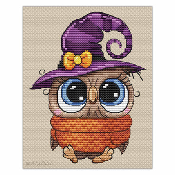 Halloween Owl Cross Stitch PDF Pattern