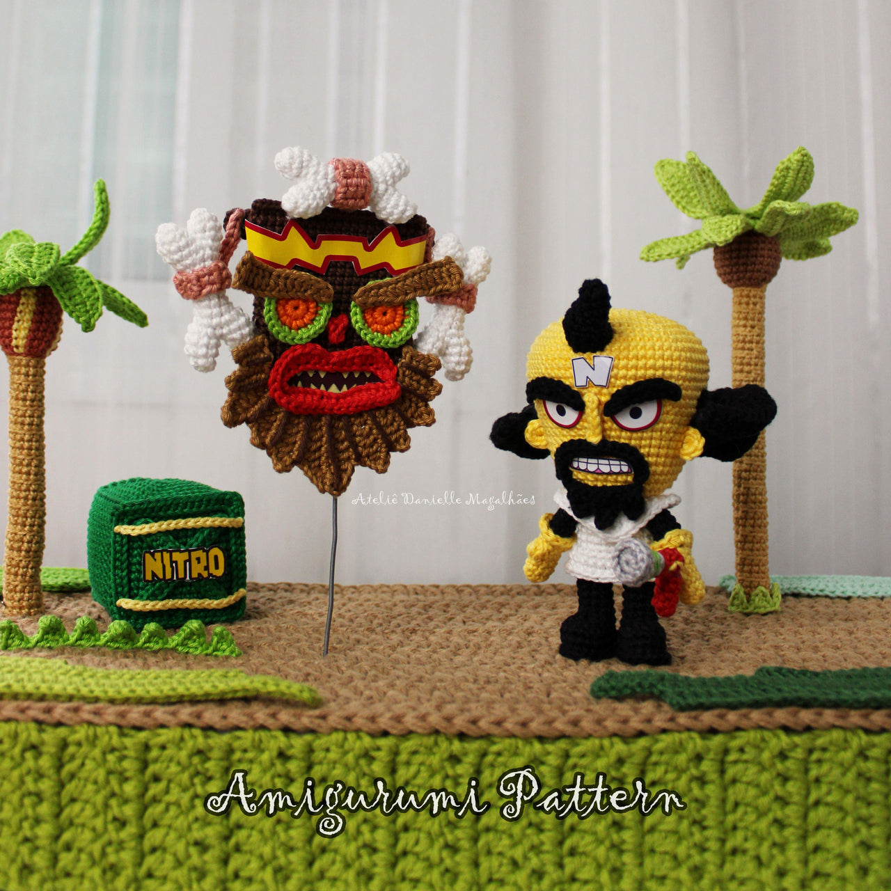 Neo Cortex + Uka Uka – PDF Crochet Amigurumi Pattern Set