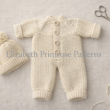 Cloudberry Dolls Bodysuit & Hat Knitting Pattern P157 | Elizabeth Primrose Patterns