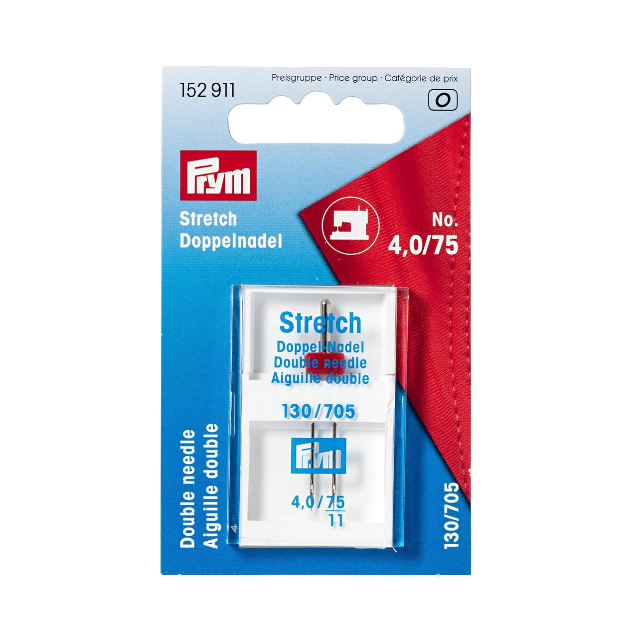 Prym Stretch Double Sewing Machine Needles 130/705 75/4.0mm