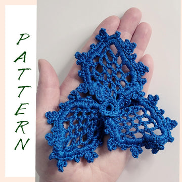 3 petal crochet netting flower pattern