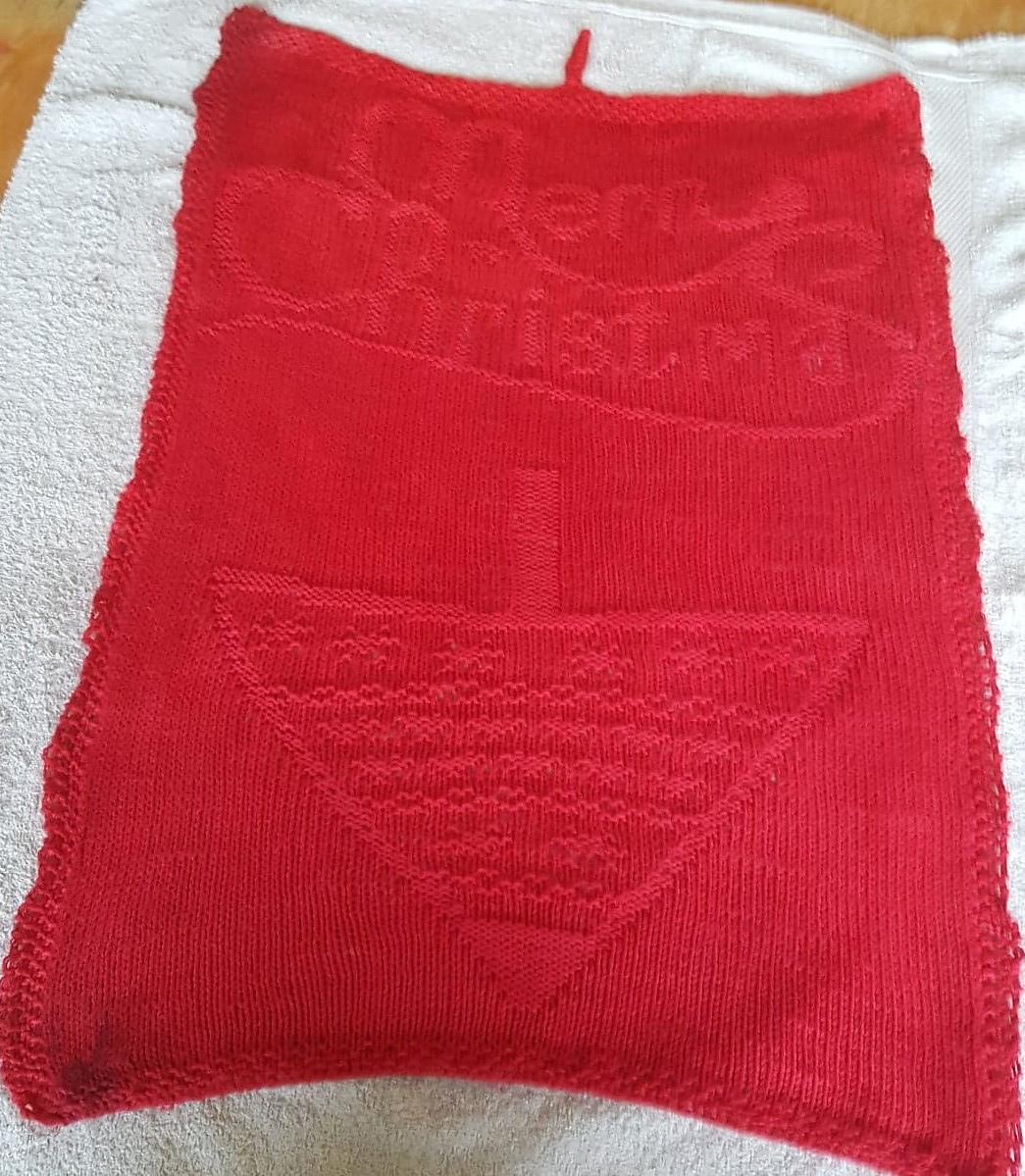 Nr. 371 16. Cornet Merry Christmas guest towel