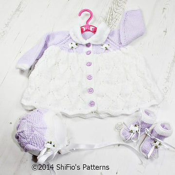 Diamond Dreams Matinee Knitting Pattern#110