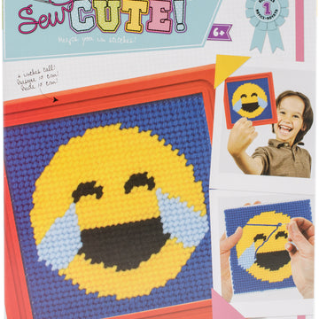 American Crafts Sew Cute! Needlepoint Kit - Emoji Happy Tears