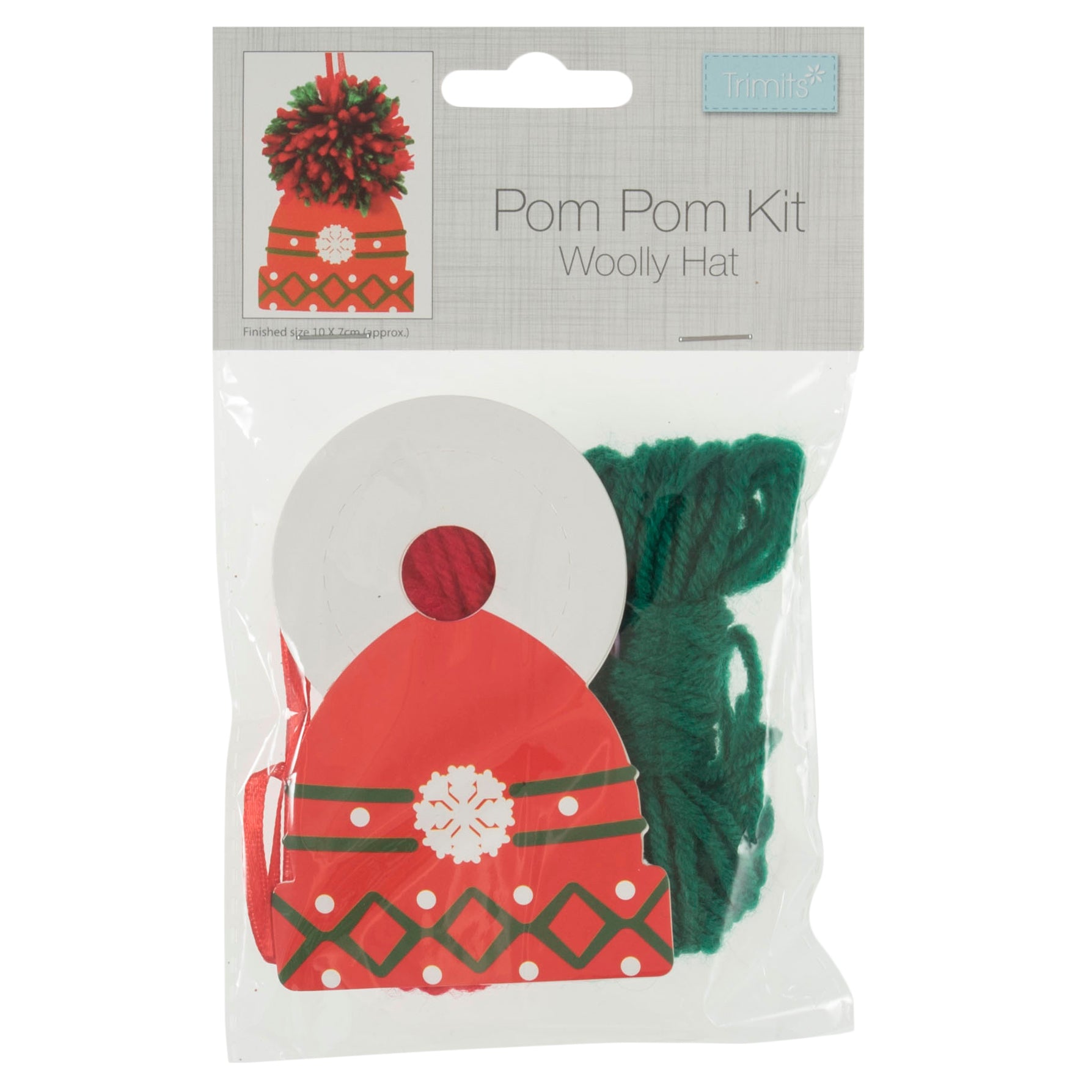Trimits Pom Pom Decoration: Woolly Hat Kids Crafts Kit