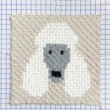 C2C Poodle Dog Blanket Square