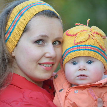 Spring Butterfly Baby Hat and Headband
