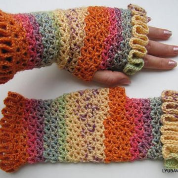 Fingerless Gloves "Happy Autumn Colours"