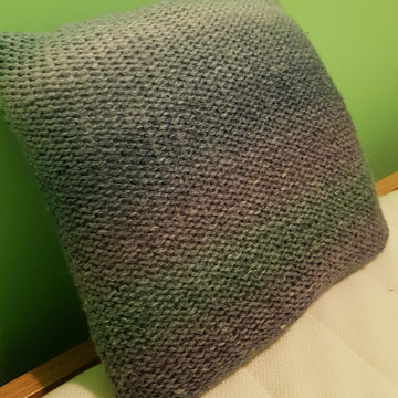 Heather cabled cushion