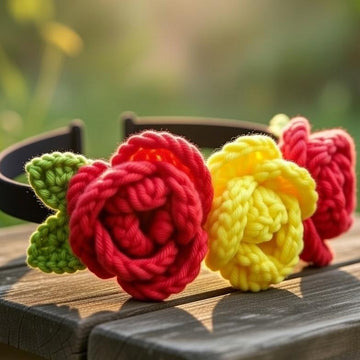 Crochet Flowers Headband Pattern PDF + Video Tutorial