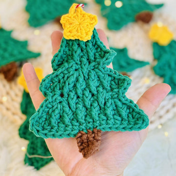 Christmas tree crochet, Christmas tree garland