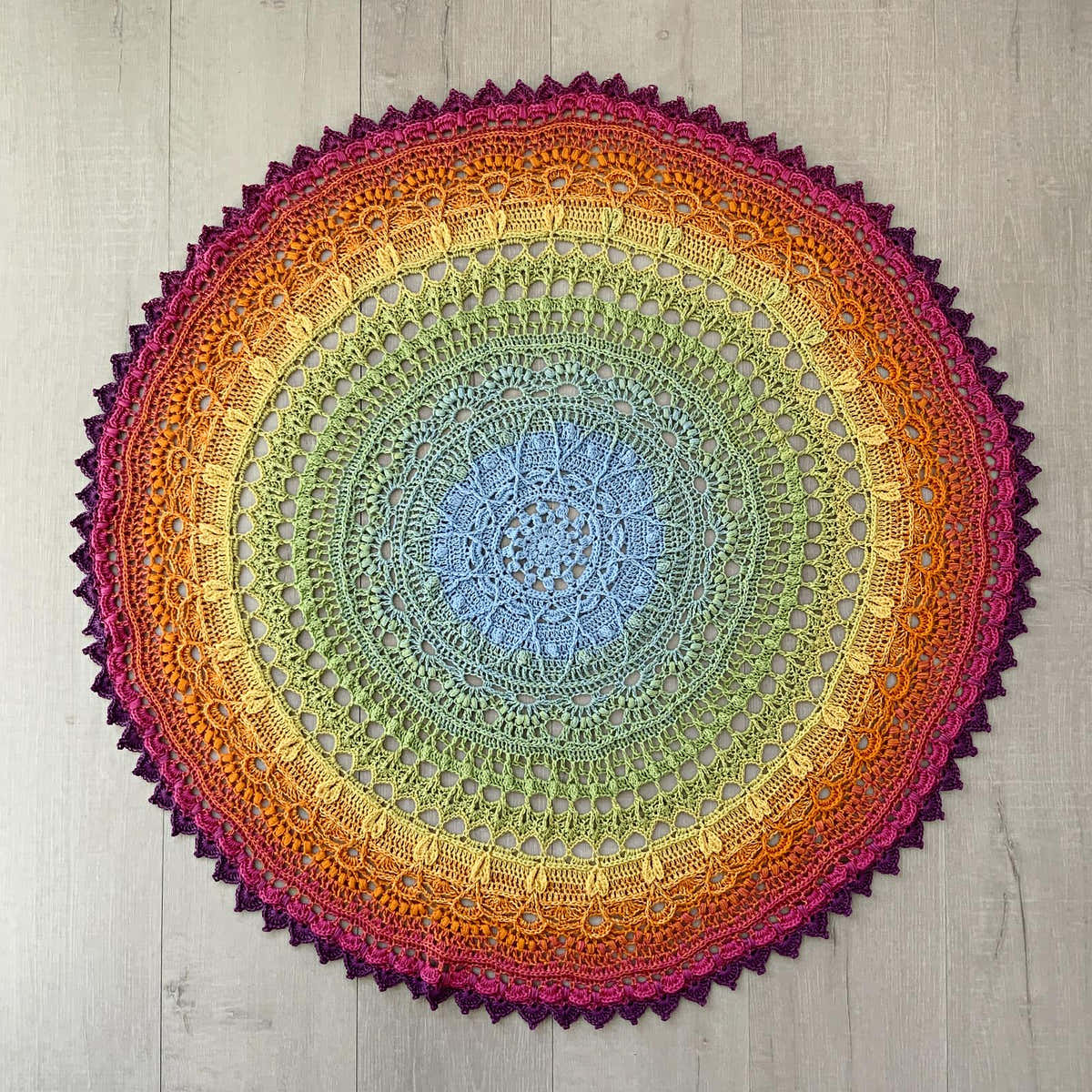 Marigold Magic Mandala Blanket